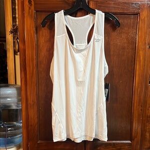 Women’s size XL thrive mixed mesh tank, Reebok brand stark white